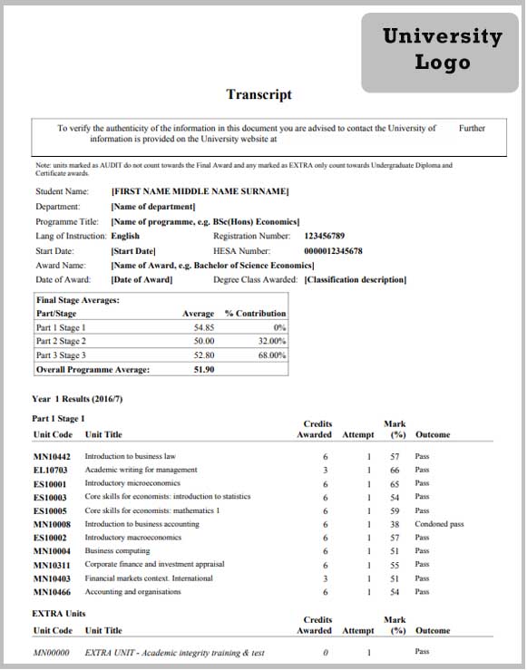 Sample Transcript